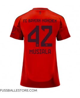 Günstige Bayern Munich Jamal Musiala #42 Heimtrikot Damen 2024-25 Kurzarm